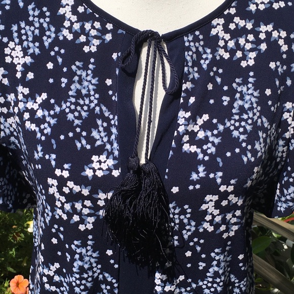 Michael Kors size S blue floral shift dress - Picture 4 of 7